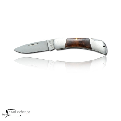 Kleines Taschenmesser mit echter Edel-Wurzelholz Einlage