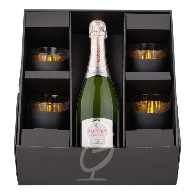 Becher Cosmo mit hochwertiger Goldauflage 4er