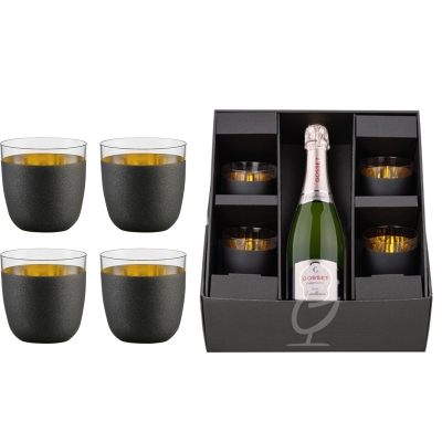 Becher Cosmo mit hochwertiger Goldauflage 4er