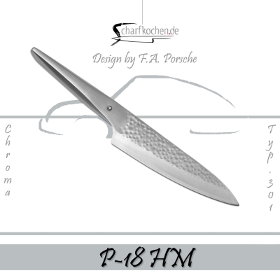F.A. Porsche Messer Typ 301 / P-18 H Hammerschlag Kochmesser