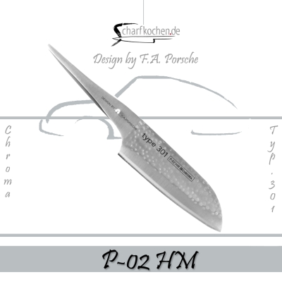 F.A. Porsche Messer Typ 301 / P-02 Santoku Hammerschlag