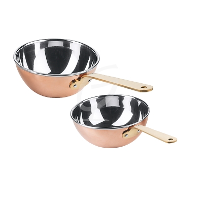 Wok aus Kupfer 11 cm + 14 cm Set / schwere Qualit�t