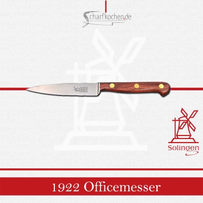 Officemesser Windm�hle nach dem Model aus dem Jahre 1922 geschmiedet Griff aus Kirschholz