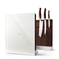 Nesmuk Messerhalter Walnuss - Glas weiss -Neu