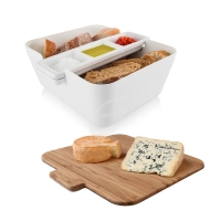 Bread & Dip Brotdose - wei� Tomorrow`s Kitchen, Kunststoff/Bambus