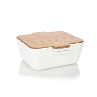 Bread & Dip Brotdose - wei� Tomorrow`s Kitchen, Kunststoff/Bambus