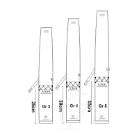 Messerschutz-Messertasche aus bestem Leder fr 1 Messer bis 35cm / Farbe Cognac-Gre 5